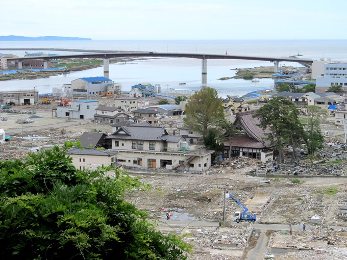 旧北上川河口　東日本大震災のあと